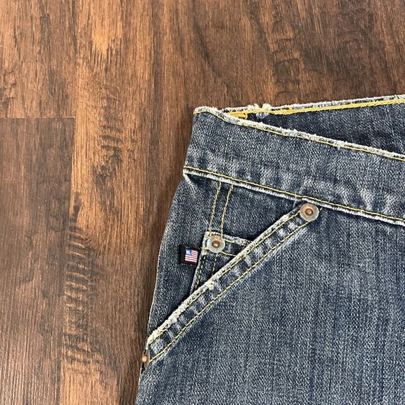 Ralph Lauren Blue Denim Jeans Round Patch Pocket Capri Size: 6 NWT - Picture 4 of 12